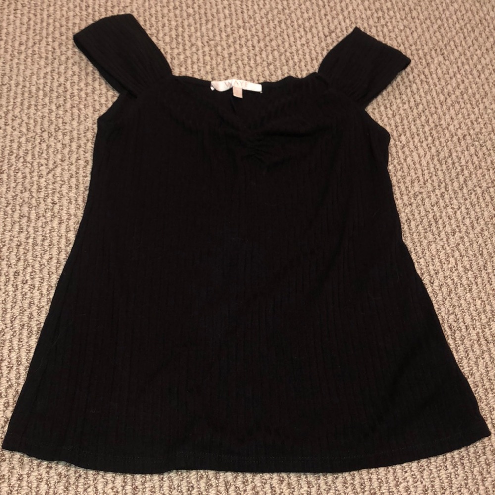 Black Ribbed South Moon Under Tank Top